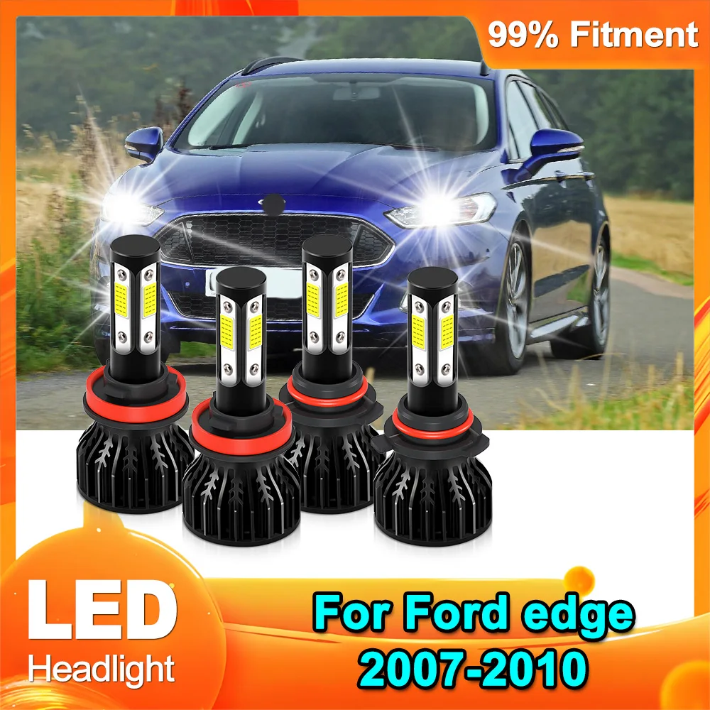

Car LED Headlight 6000K White COB Chips 40000LM High Low Beam Headlamp Super Bright For Ford edge 2007-2009 2010 Plug and Play
