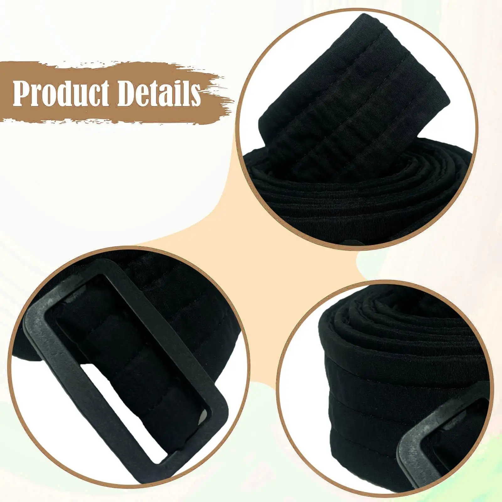 حزام سترة سفلي للنساء، حزام ربط، وشاح مزخرف، شريط خصر بسيط، حزام خصر لتزيين الملابس الخارجية #5