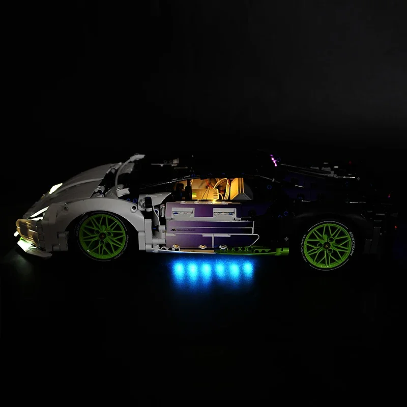 DIY RC LED-Licht-Kit für Lego 9804 technischen Sportwagen (nur LED-Licht, ohne Blöcke Modell)