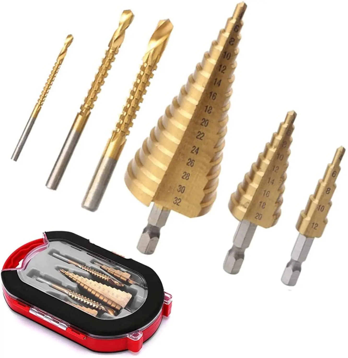 Step Drill Bit Set Detail 1