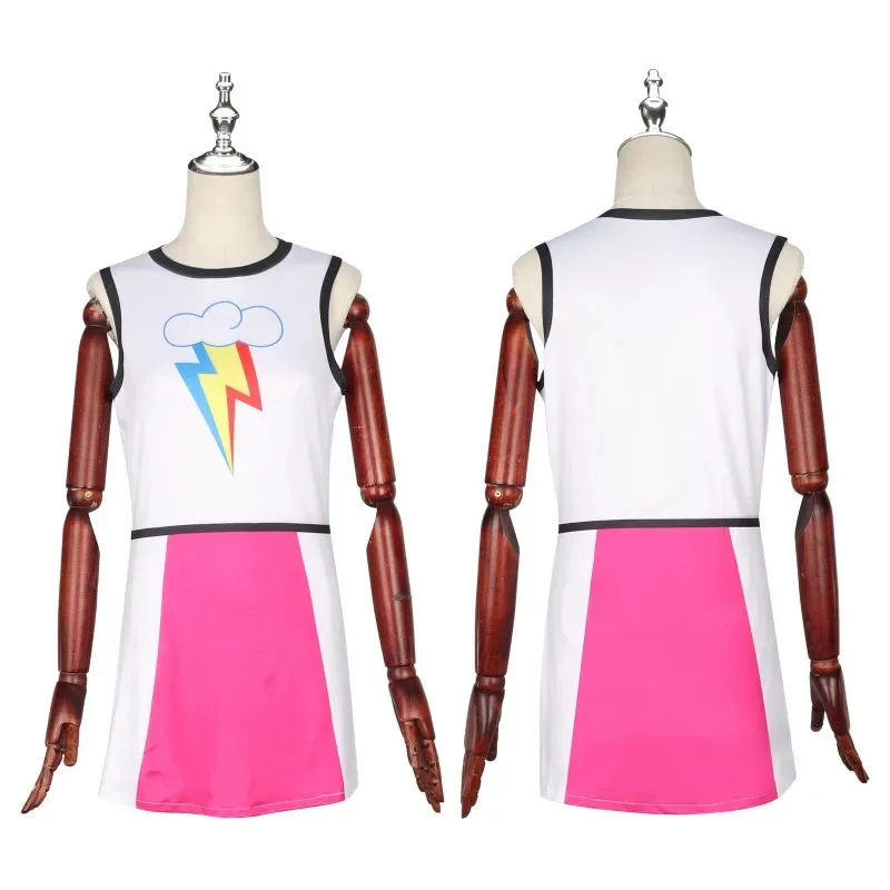 aa69Хэллоуин Радуга Даш Косплей Костюм Equestria Girls RD платья Карнавальная вечеринка Dashie парики маленькая девочка пони аниме одежда