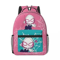 Gwen Little Spider Ghost, Baby Spidey Girl, Grl Pwr, Cartoon Ghost Spider Printed Lightweight Casual Schoolbag 17in