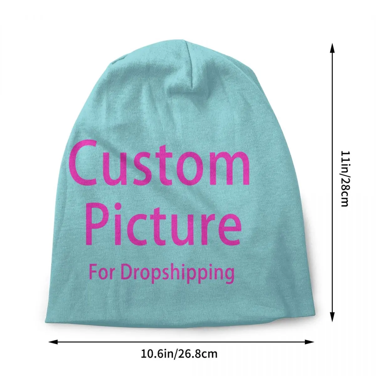 Custom Personalized Photo Logo Skullies Beanies Caps Unisex Winter Warm Knitted Hat Cool DIY Print Bonnet Hats Outdoor Ski Cap