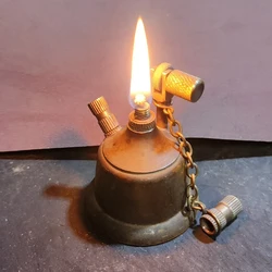 Handcrafted Brass Classic Retro Desktop Fuel Oil Lighter & Mini Table Oil Lamp Unique Matchstick Function Men Collection & Gift