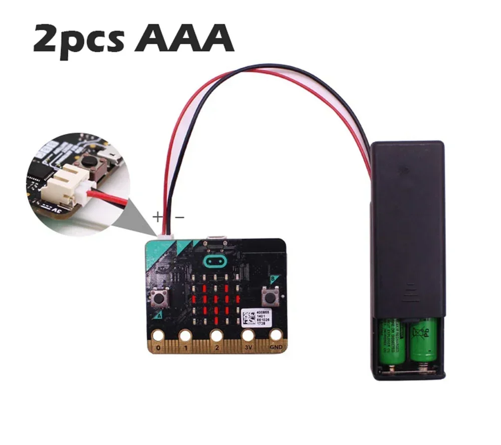 2 Cell Power Holder With Switch 3V Case Cover Box PH2.0 Connector 14cm Wire Compatible For Micro Board DIY Toys Gift