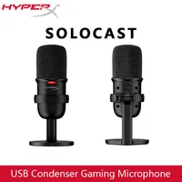 HyperX SoloCast micrófono para juegos Pro deportes electrónicos Sensor de grifo a silencio micrófono de jugador de condensador USB para computadora/PC/PS