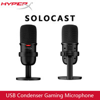 HyperX SoloCast Gaming Microphone Pro Electronic Sports Tap-to-Mute Sensor USB Condenser Gamer Mic for Computer/PC/PS