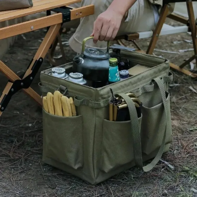 في الهواء الطلق حقيبة يد التخييم سعة كبيرة مقاوم للماء أدوات الأمتعة المنزلية المنظم أكياس بسيطة يده حقيبة قابلة للطي #3