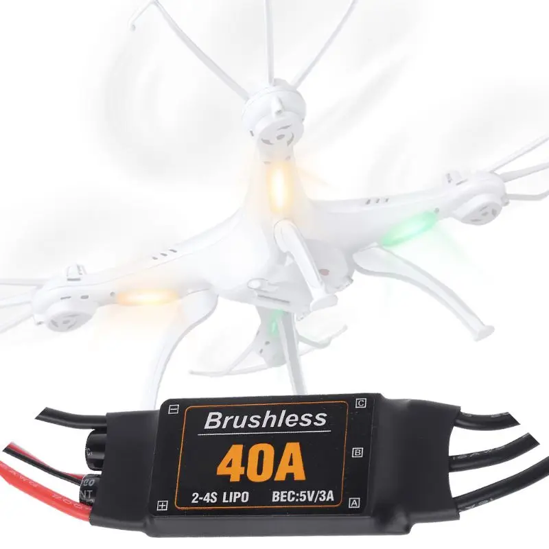 Durable 40A Brushless Motor Speed Controller Upgrade Toy Accessory for Quadcopter Model R/C