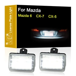 12V LED Number Plate Lamp For Mazda 6 02-08 Mazdaspeed 6 05-07 CX-7 07-15 CX-5 14-16 White License Plate Light Assembly