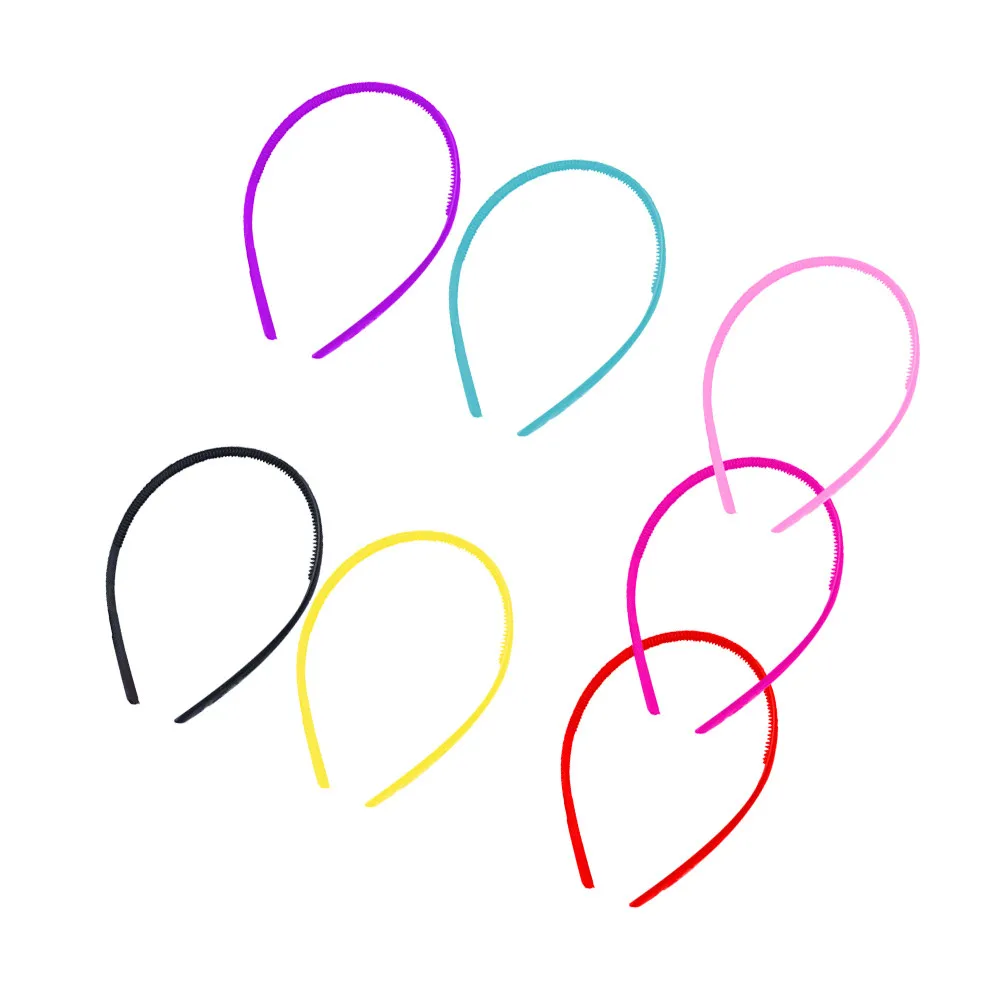 25Pcs Plastic Hair Hoop Toothed Hairband Simple Candy Color Headdress Hair Accessories for Women Party Simple Headdress
