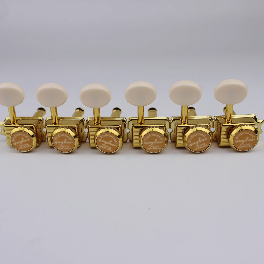 GUYKER Cream Handle String Tuners Electric Guitar Vintage Gold Machine Heads Tuners For ST TL Guitar Tuning Pegs