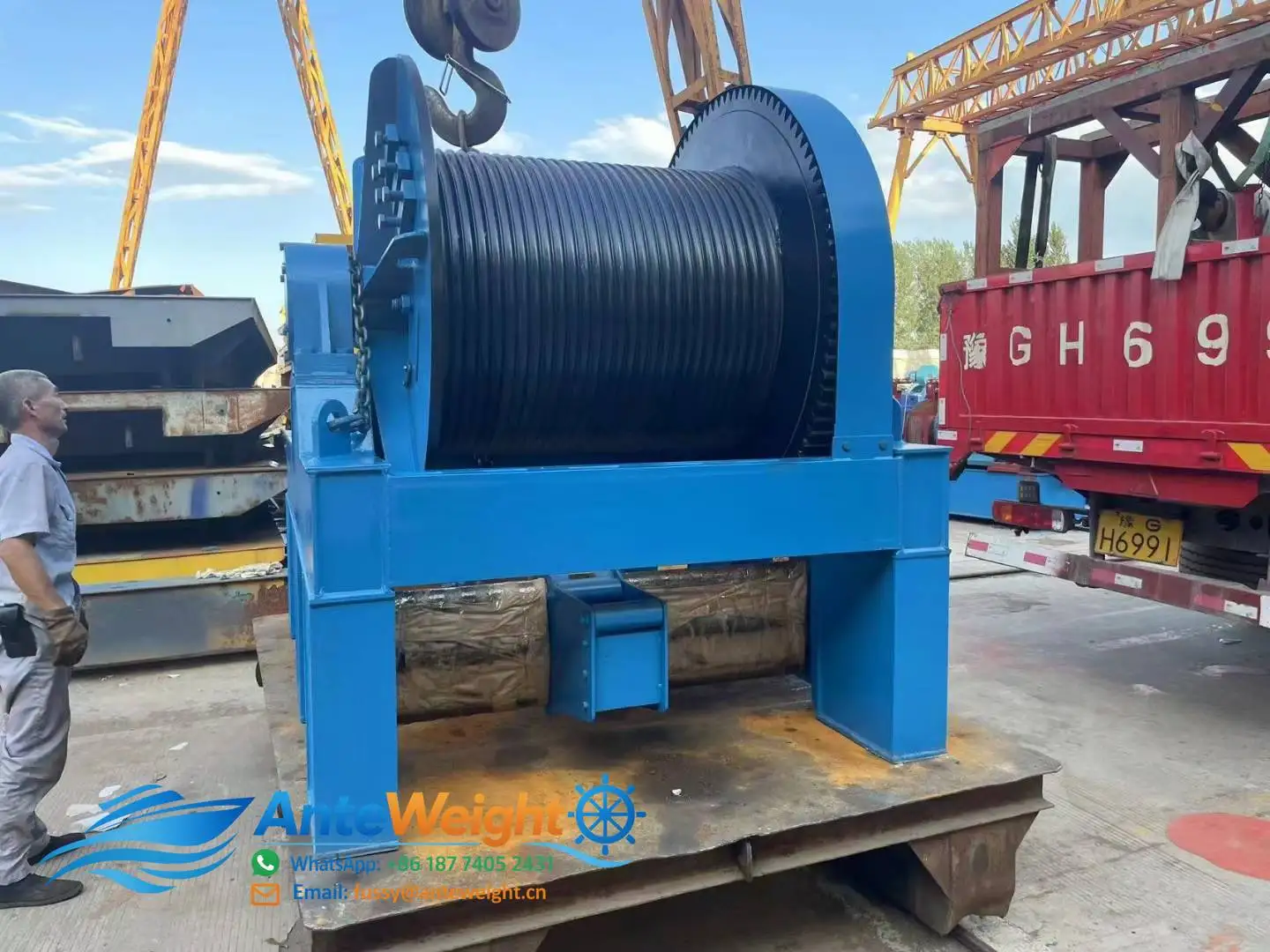 Anti-corrosion Stainless Steel Marine Electric Winch Anchor Windlass for Ship Dock Lifting Pulling