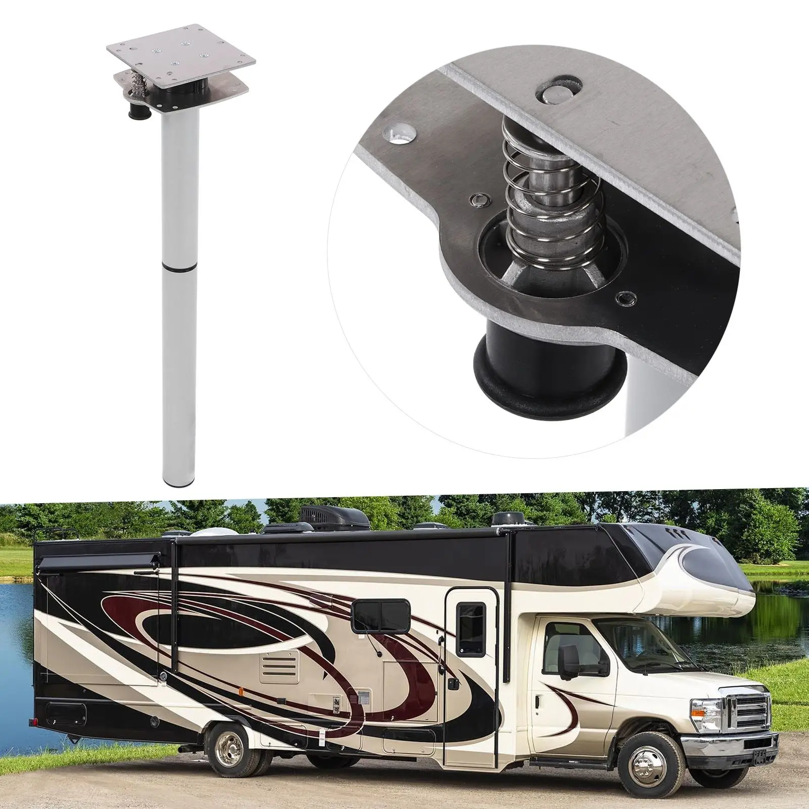 

RV Sliding Wall Table Surpport Double Layer Extended Table Leg Aluminum Alloy for Yacht Campervan RV Table Leg Table Surpport