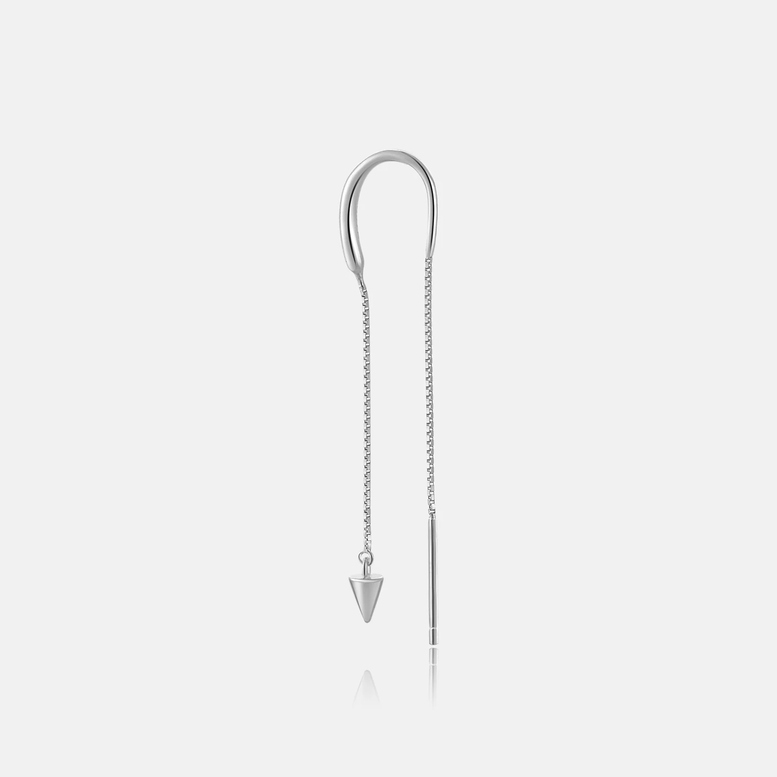 VEWANT Women 925 Sterling Silver Single Pin Chain Thread Piercing Drop Earring  Pendiente Birthday Party Gift Fine Jewelry