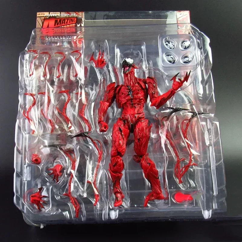 In Stock AMAZING YAMAGUCHI Carnage Venom Spider Man Marvel Legends Action Figure Joint Movable Change Face Statue Model Toy Gift