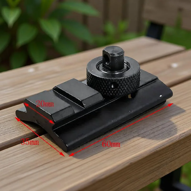 

Tactical 20mm Picatinny Bipod Adapter Mount - Sling Stud Guide Base with 3/2-Slots for AR15/AK/M4/M16 Hunting