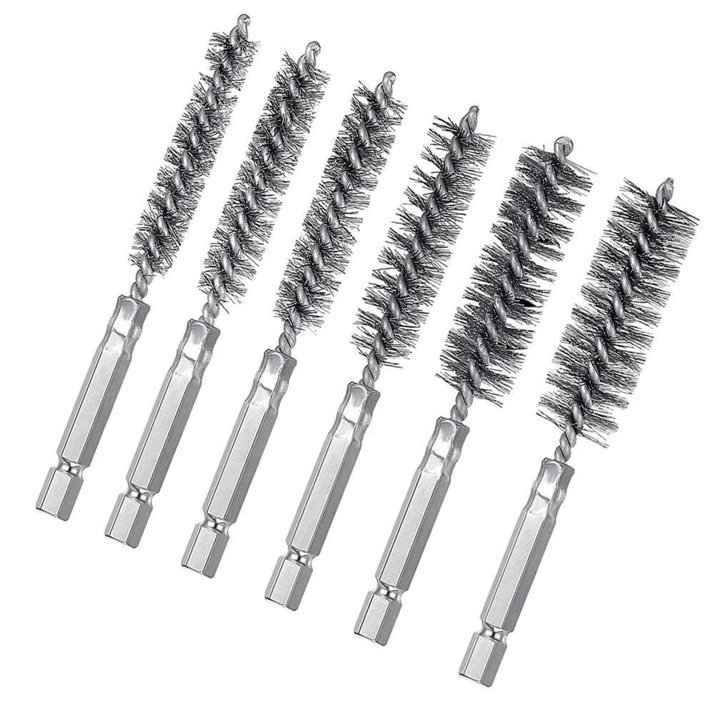 1Pc Steel Wire Brush 8-19mm Wire Tube Machinery Cleaning Brushes Rust Cleaner Washing Polishing Tools For Power Impact Drill