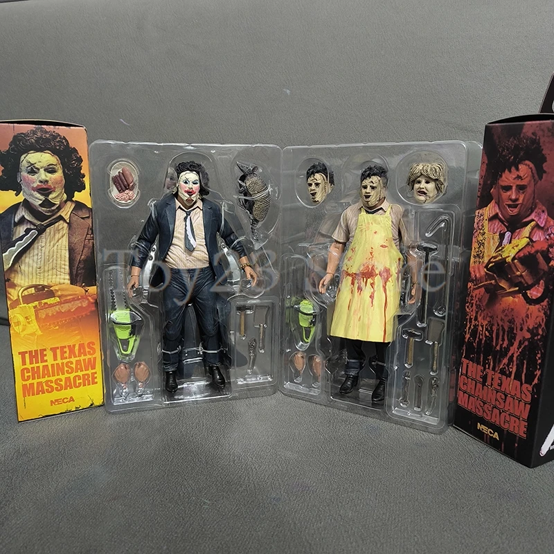 NECA 텍사스 전기 톱 대학살 50 주년 기념 Ultimate Pretty Woman Leatherface 액션 피규어 애니메이션 장난감 공포 컬렉션 선물