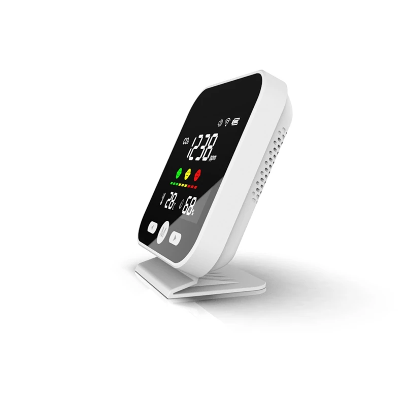 Mini Luchtkwaliteitsmonitor, Temperatuurvochtigheidsmonitor, Co 2 Meter Digitale Kooldioxide Tovage Hcho-Detector