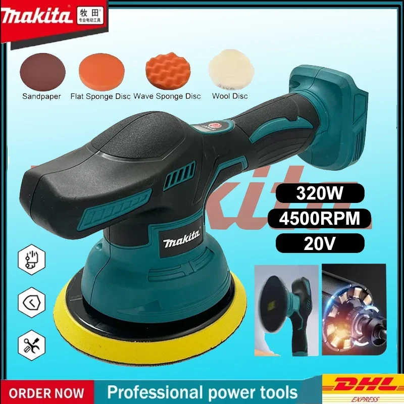 

Makita Cordless Car Polisher Electric 8 Speed Gear Digital Display Auto Waxing Polishing Machine for 18V 20V Battery
