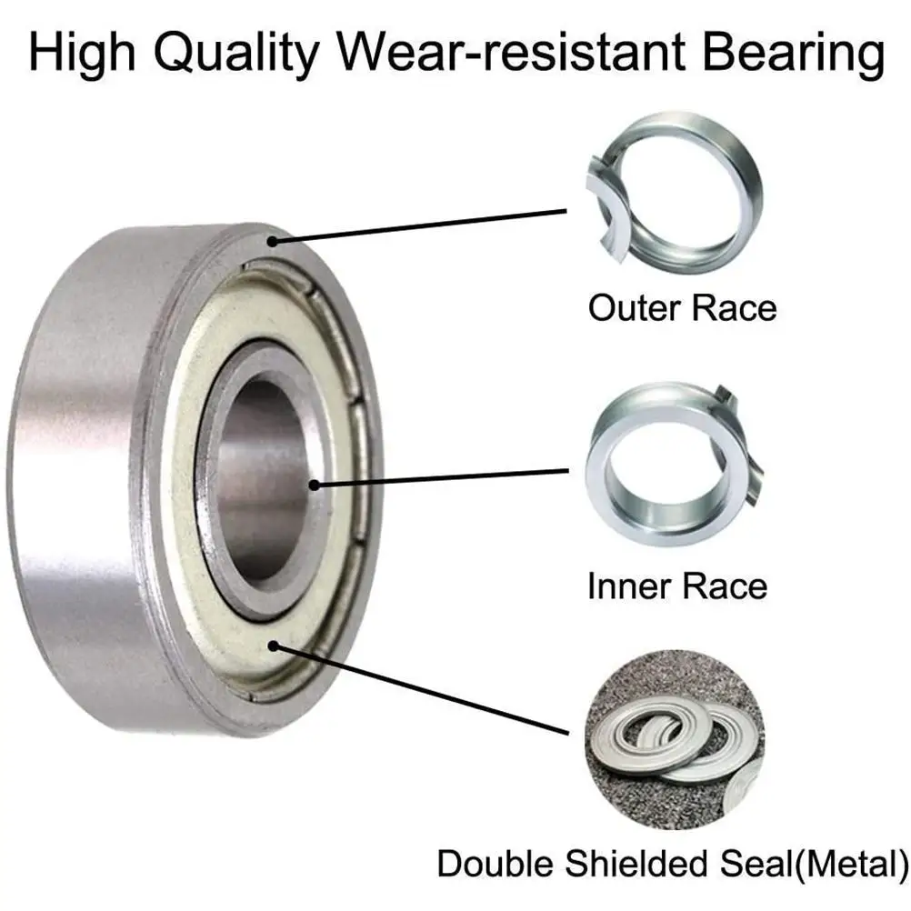 20 Pcs Skateboard Bearing Bearings Wheel Hub Roller Sealed Parts and Accessories