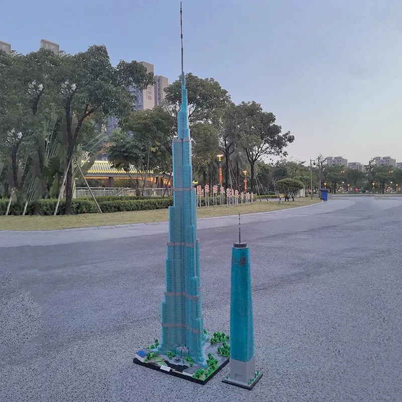 7400 قطعة MOC دبي بورج خليفة 1:500 مقياس نموذج اللبنات الطوب ناطحة السحاب المعمارية لتقوم بها بنفسك اللعب هدية للطفل الكبار #3