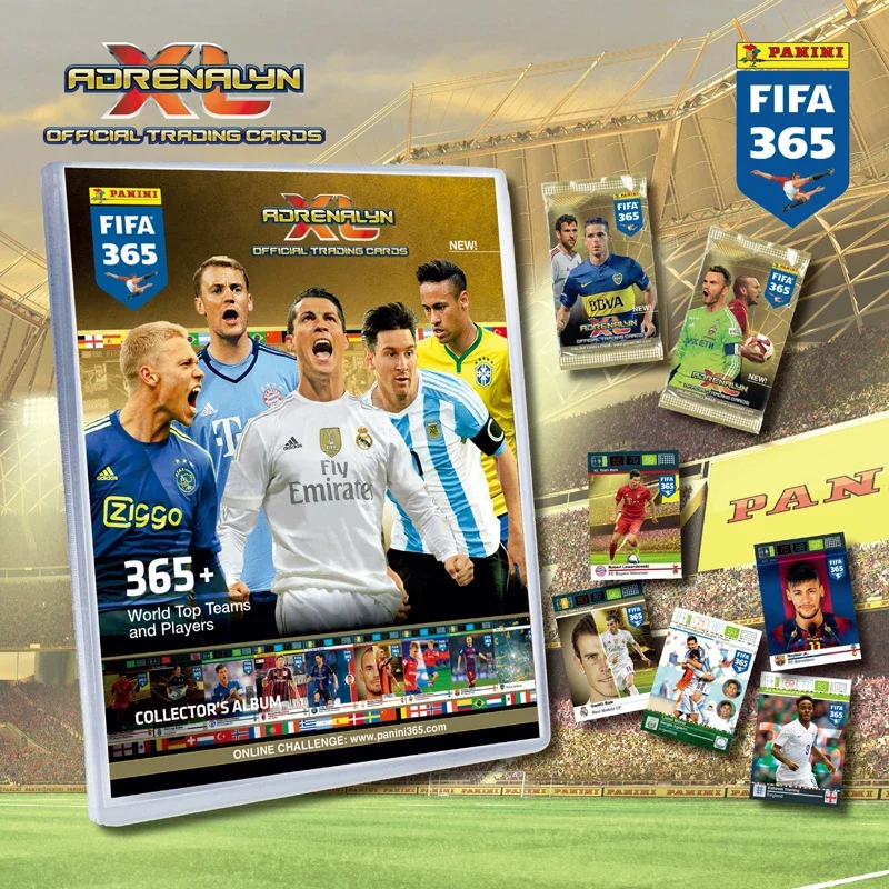 بانيني الرسمية FIFA 365 2016، 5 عبوات من بطاقات تجارة كرة القدم، مجموعة عتيقة