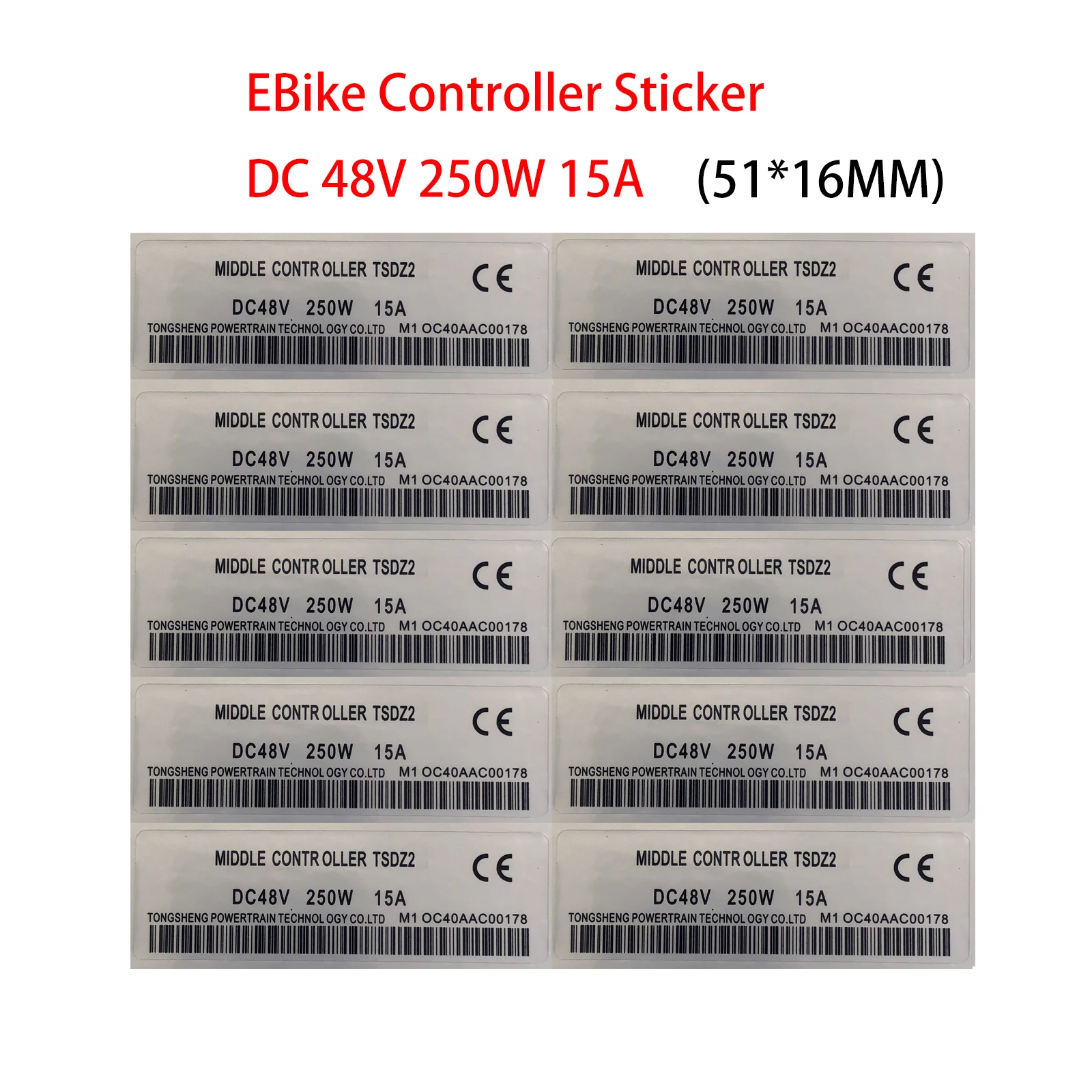 New Sticker Tongsheng mid motor 48V 250W Stickers 10/20 PCS/LOT eBike Conversion Kit Sticker for Tongsheng TDZ2