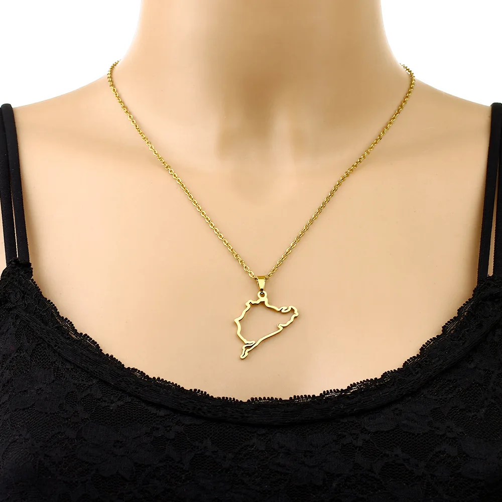 Cross-border hot-selling accessories New stainless steel German car styling racing road Nürburgring pendant necklace jewelry