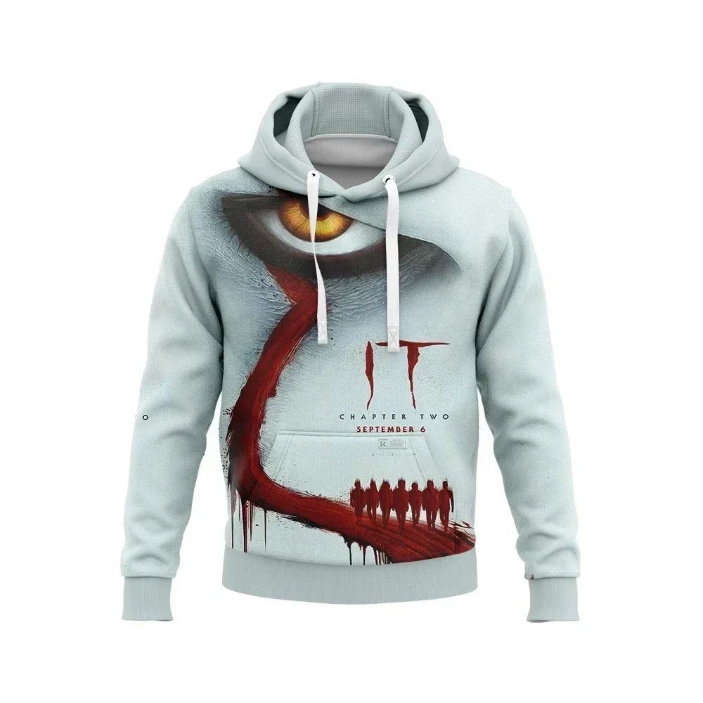 Men Women Horror Clown 3D Printed Zipper Hoodies Hipster Streetwear Spring Autumn Plus Size Casual Hooded Sweatshirt Daily Wear