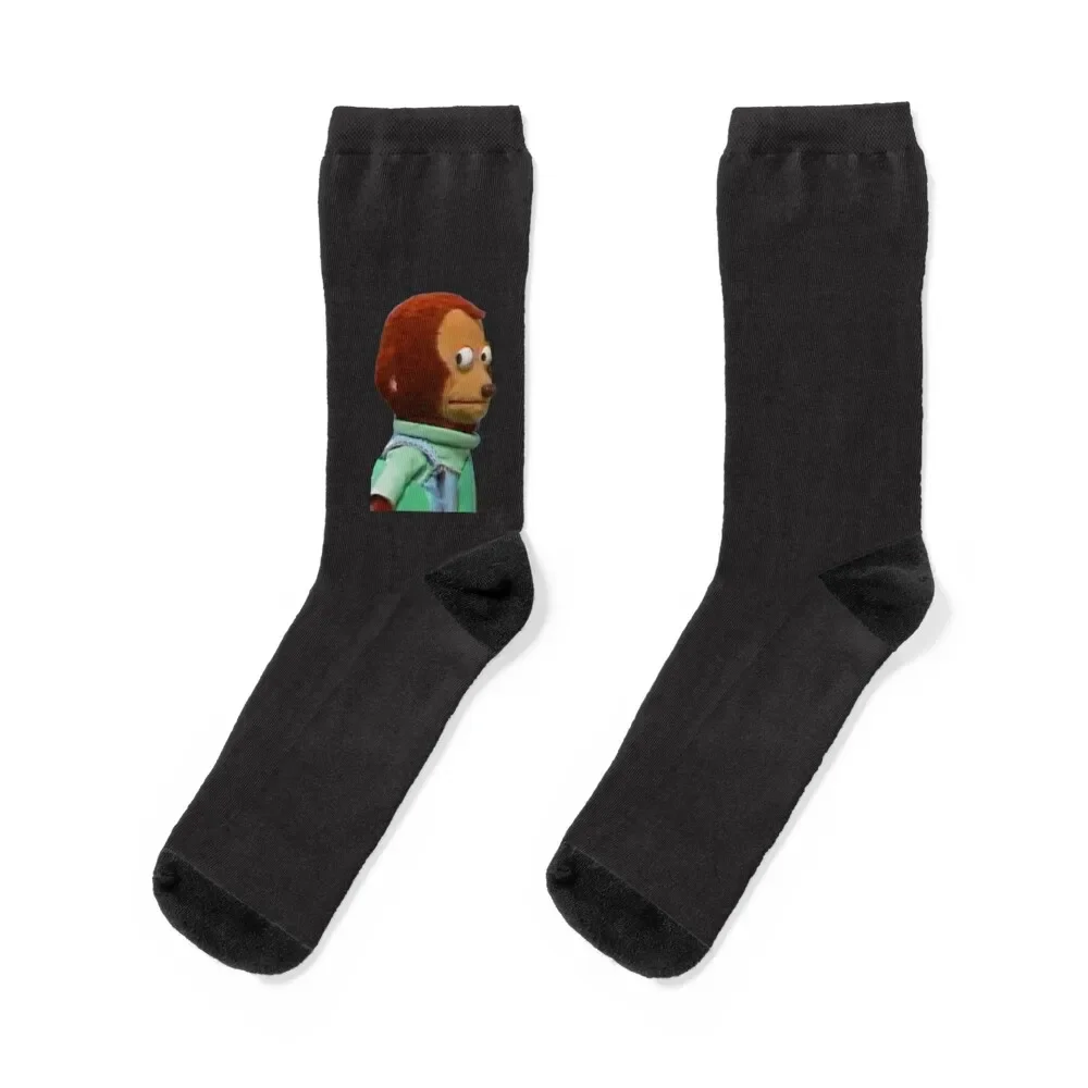 Monkey Stare Meme Sticker Socks christmas gift crazy Men's Socks Women's