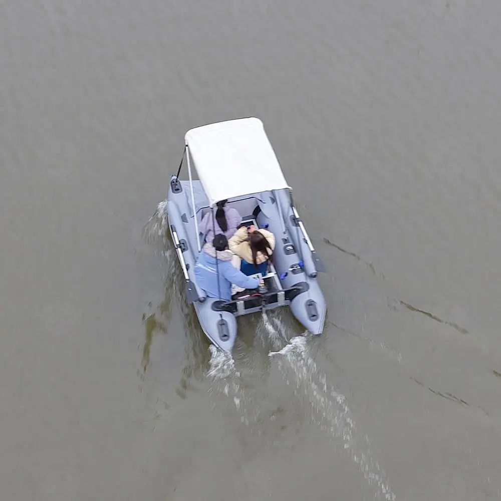 Hot Sale Inflatable PVC Boat Catamaran Inflatable Race Catamaran Sailboat Portable Rib Boat With Canopy for Sale
