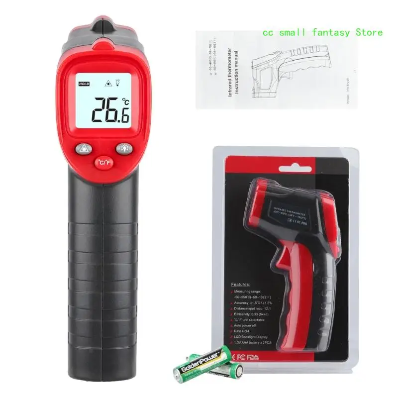 R3MA Infrareds Thermometer Non-Contact Digital Temperature Guns -58°F to 1022°F (-50°C to 550°C) with LCD Display NOT for Human