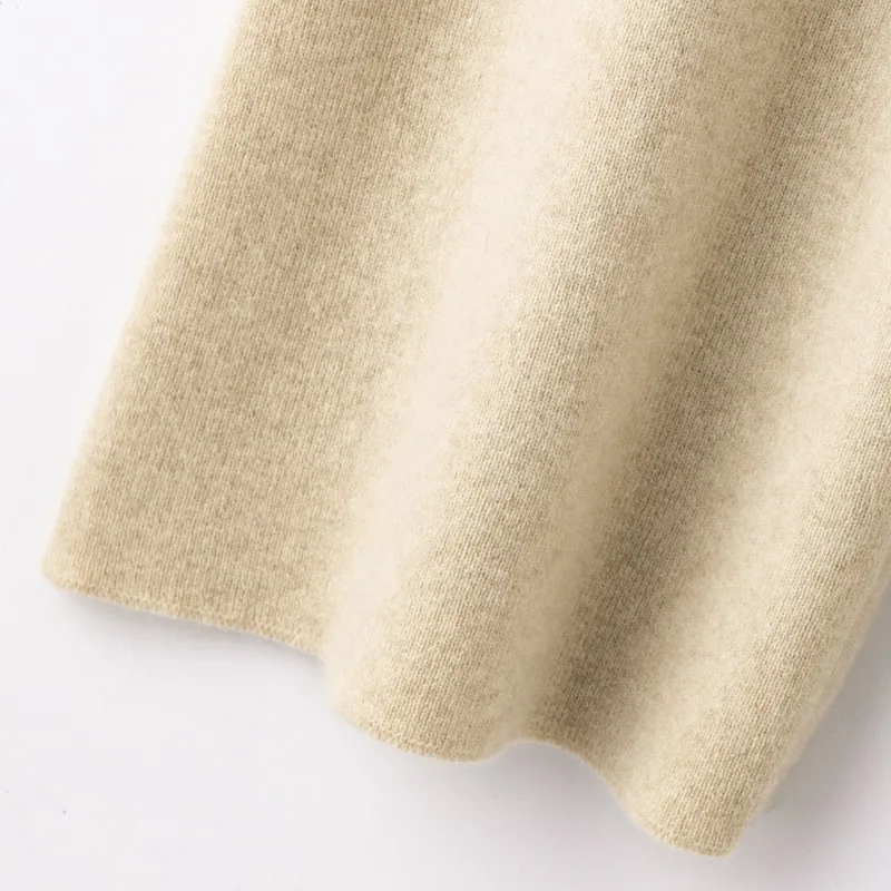 لينة الصوفية محبوك السراويل واسعة الساق المرأة عالية الخصر مستقيم قطع فضفاض بناطيل كاجوال Dra السراويل الطويلة الخريف الشتاء #4