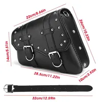 Motorbike Scooter Luggage Pouch Storage Saddle Bag Vintage Black Waterproof Universal Motorcycle Saddlebags Side Tool Bags