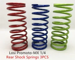 Rear Shock Springs  GVM-RC Promoto-MX Parts For Losi Promoto 1/4 Vehicles (3PCS )