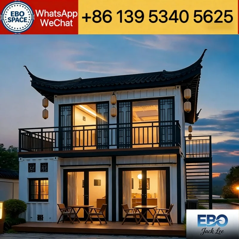 Expandable Container House Eco Friendly Cabin Style Modular Design for Resort Camp Projects