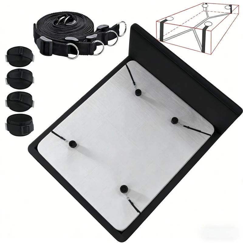 Couple Erotic Sex Bed Games Toys BDSM Bondage Hand Restraint Handcuffs Female Wrist Ankle Cuffs Strap System Adult Flirt Sextoy