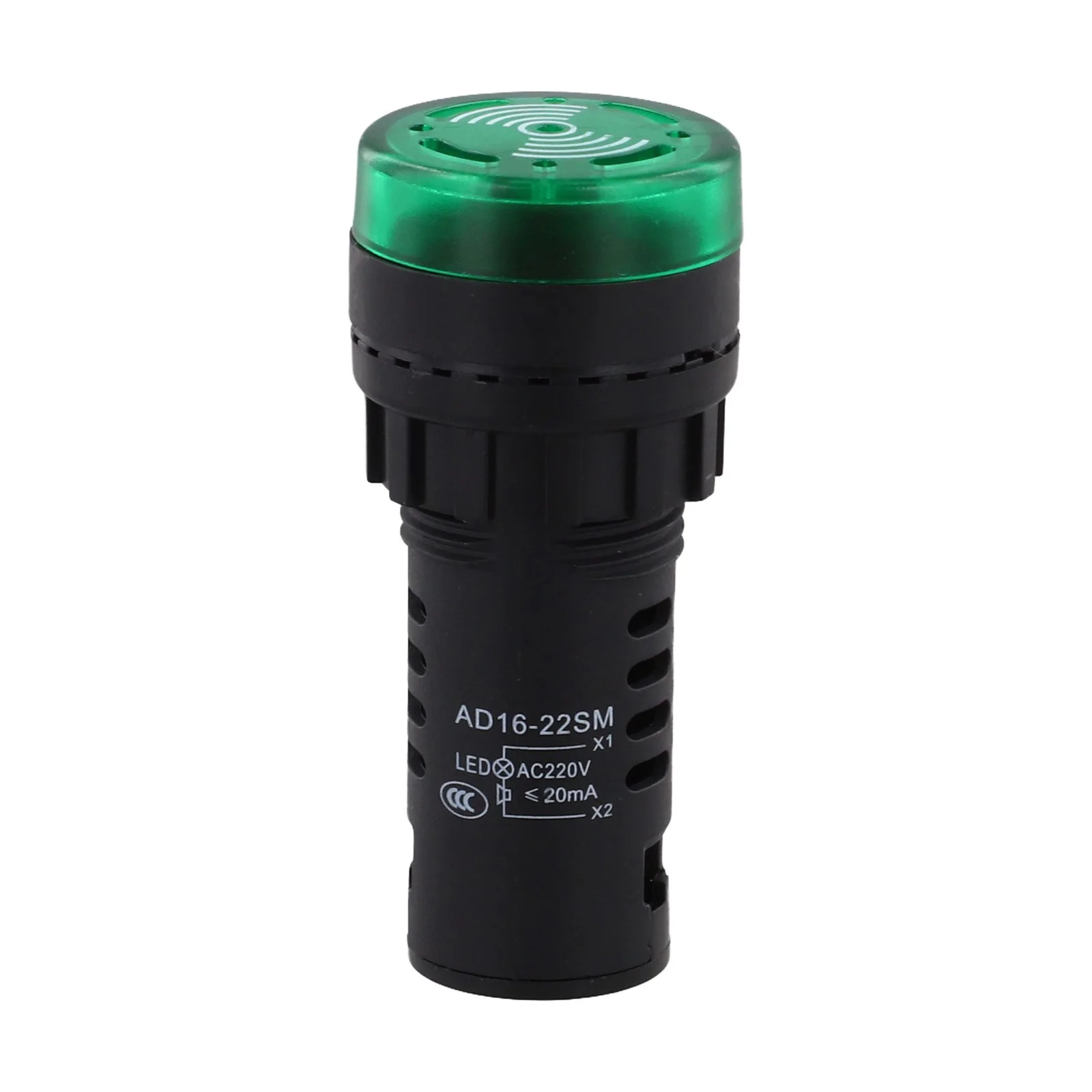 Compact LED Alarm Device 28 X 67 X 20mm Sound Light Alarm AC DC Voltage Compatibility High Brightness LED Chip