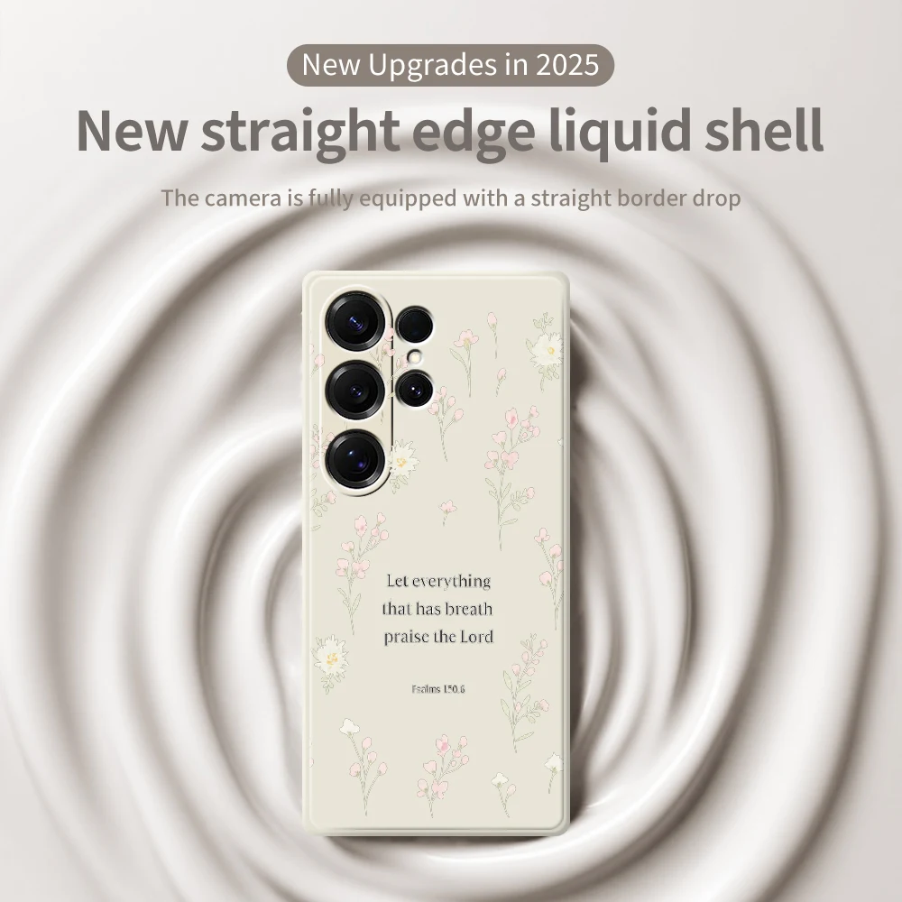 เคสโทรศัพท์ลายดอกไม้สดใสหรูหรา สำหรับ Samsung Galaxy S25 S24 S23 S22 S21 S20 Ultra Plus S10Plus S24FE S23FE S22FE S21FE  แบบนิ่ม