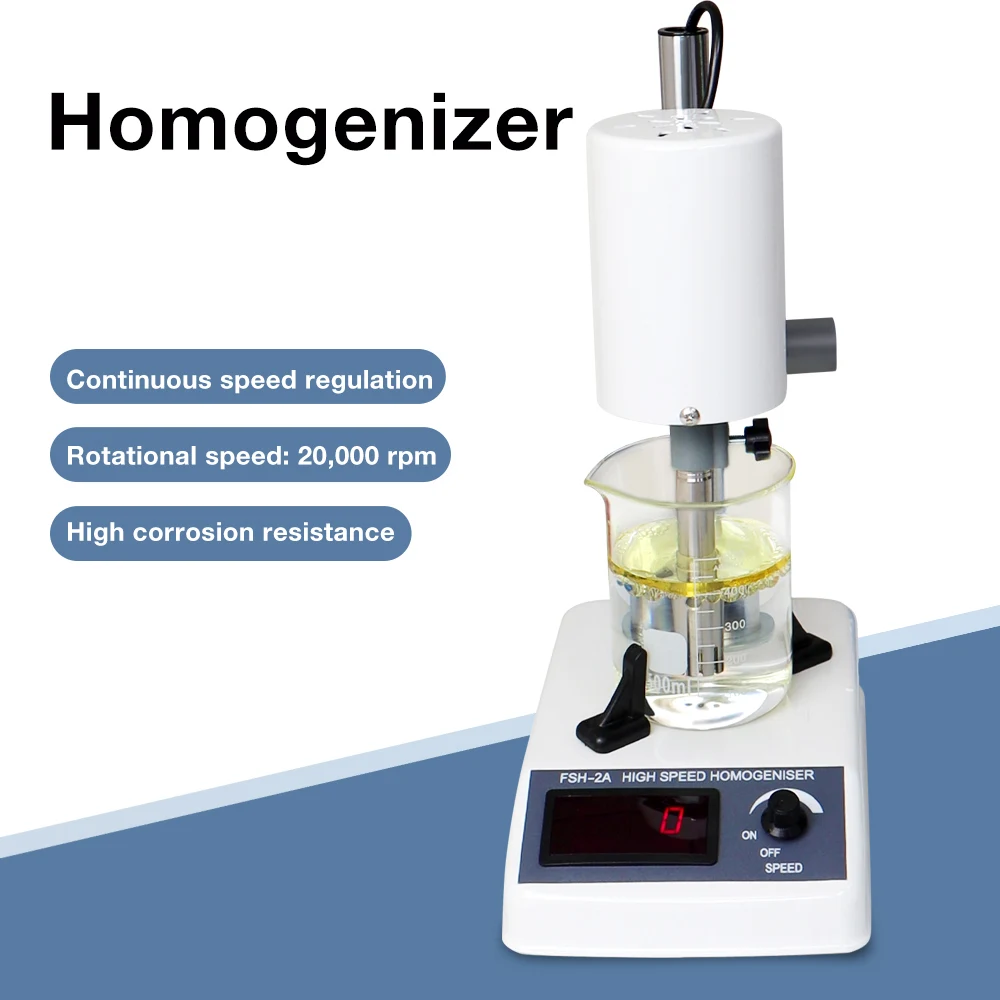 85W 220V Electric Homogenizer 8000‑22000rpm High Speed Homogenizer FSH-2A Tissue Masher Digital Disperser Emulsifier for Lab