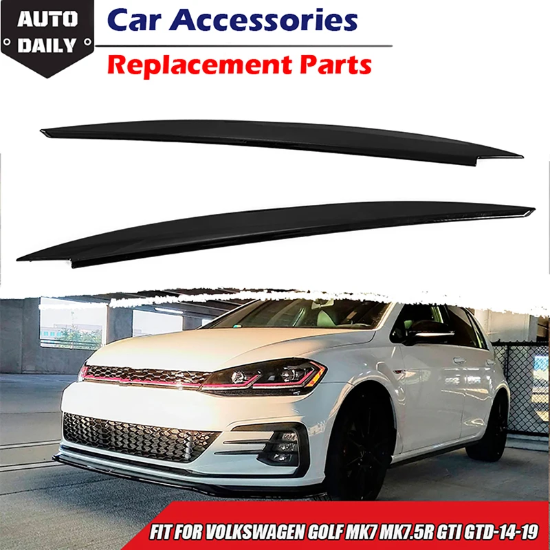 Headlight Eyebrows Trim Sticker Decorative Molding Stickers Car Accessories Fit For VW Volkswagen Golf 7 MK7 GTI GTD R 2014-2019