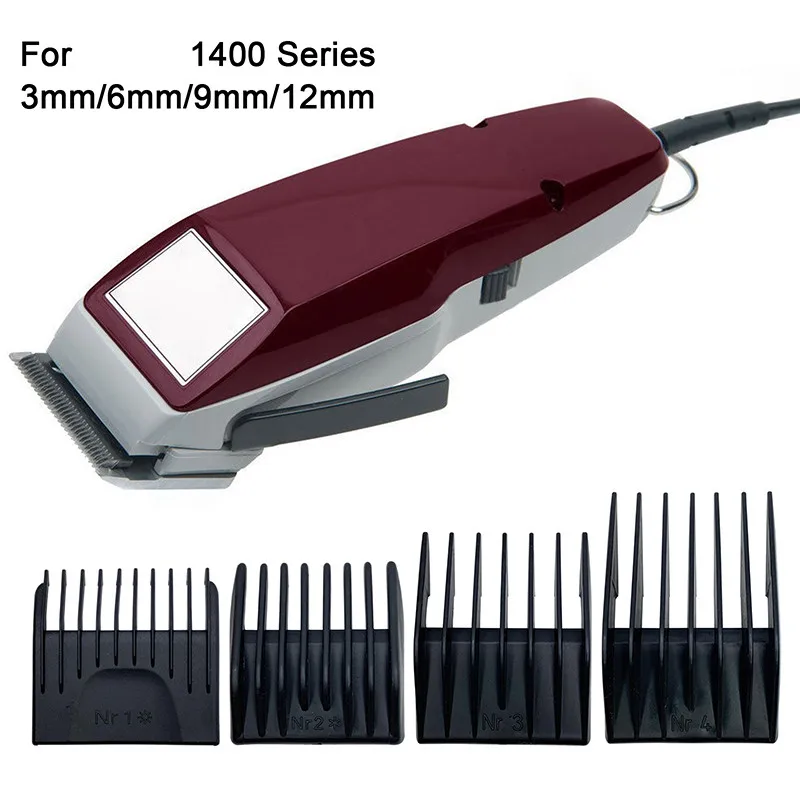 4pcs/set Hair Clipper Limit Comb Replacement Cutting Guide Combs For 1400 plastic