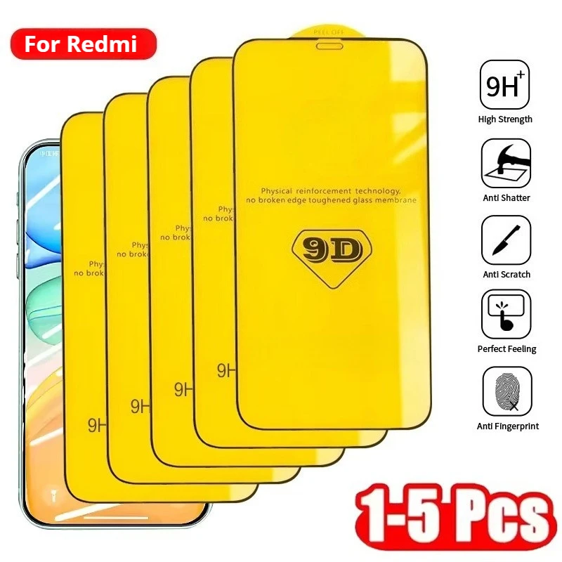 

Защитная пленка 9D для Xiaomi Redmi Note 14 13 12 11 10 9 8 Pro 14S 8T 9S 10S 11S 12S 10T 13C 10C 12C 9A 9C 10A закаленное стекло