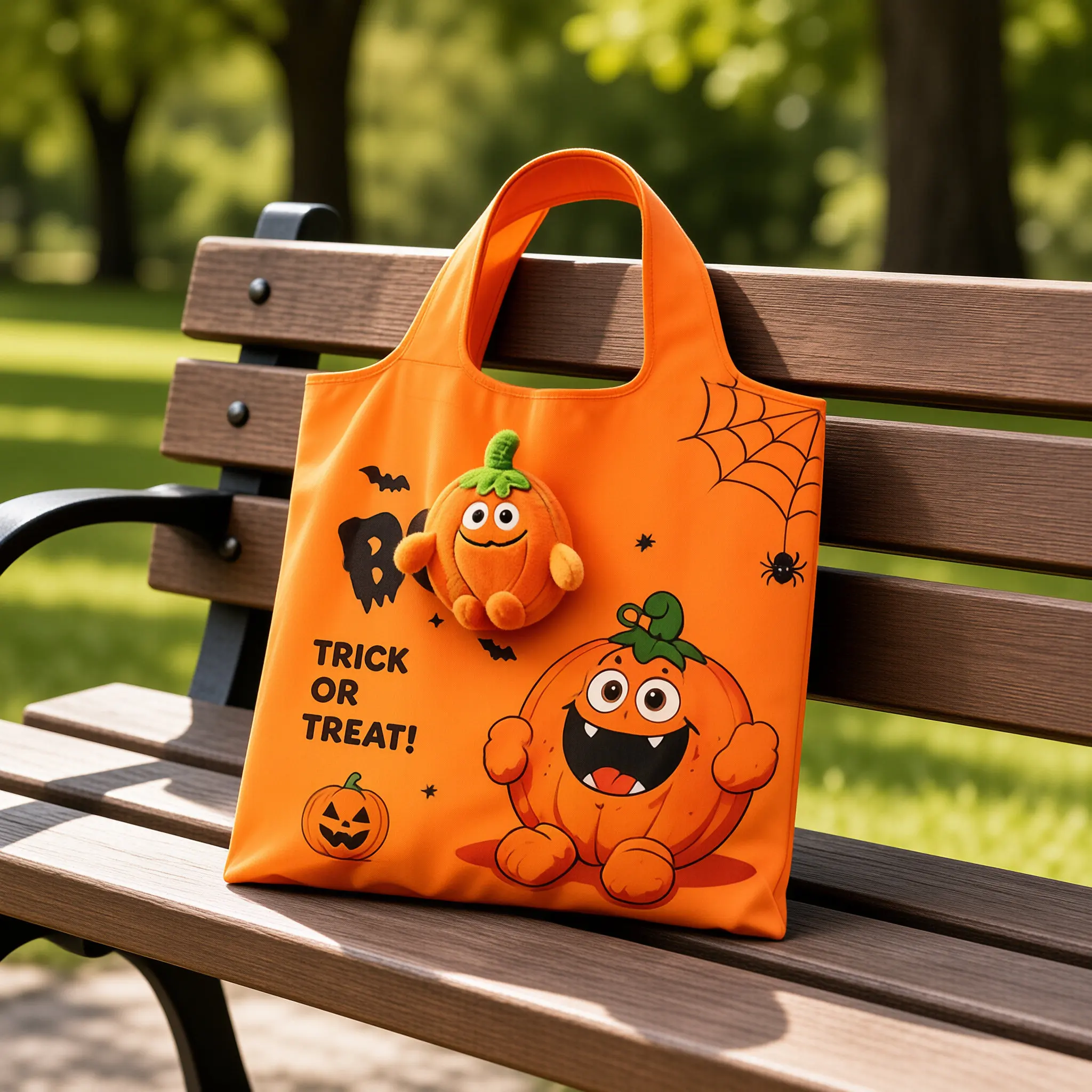 Halloween Folding Shopping Bag Cute Pendant Doll Storage Bag Innovative and Humorous Daily Portable Storage Bag