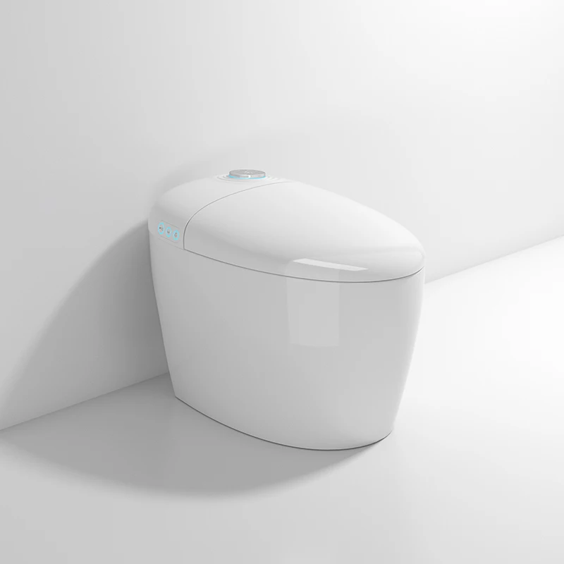 

Умный автоматический смывной унитаз с дистанционным управлением, цельный S-Trap, биде для ванной комнаты, безрезервуарные комоды для туалета, дренажный P-Trap