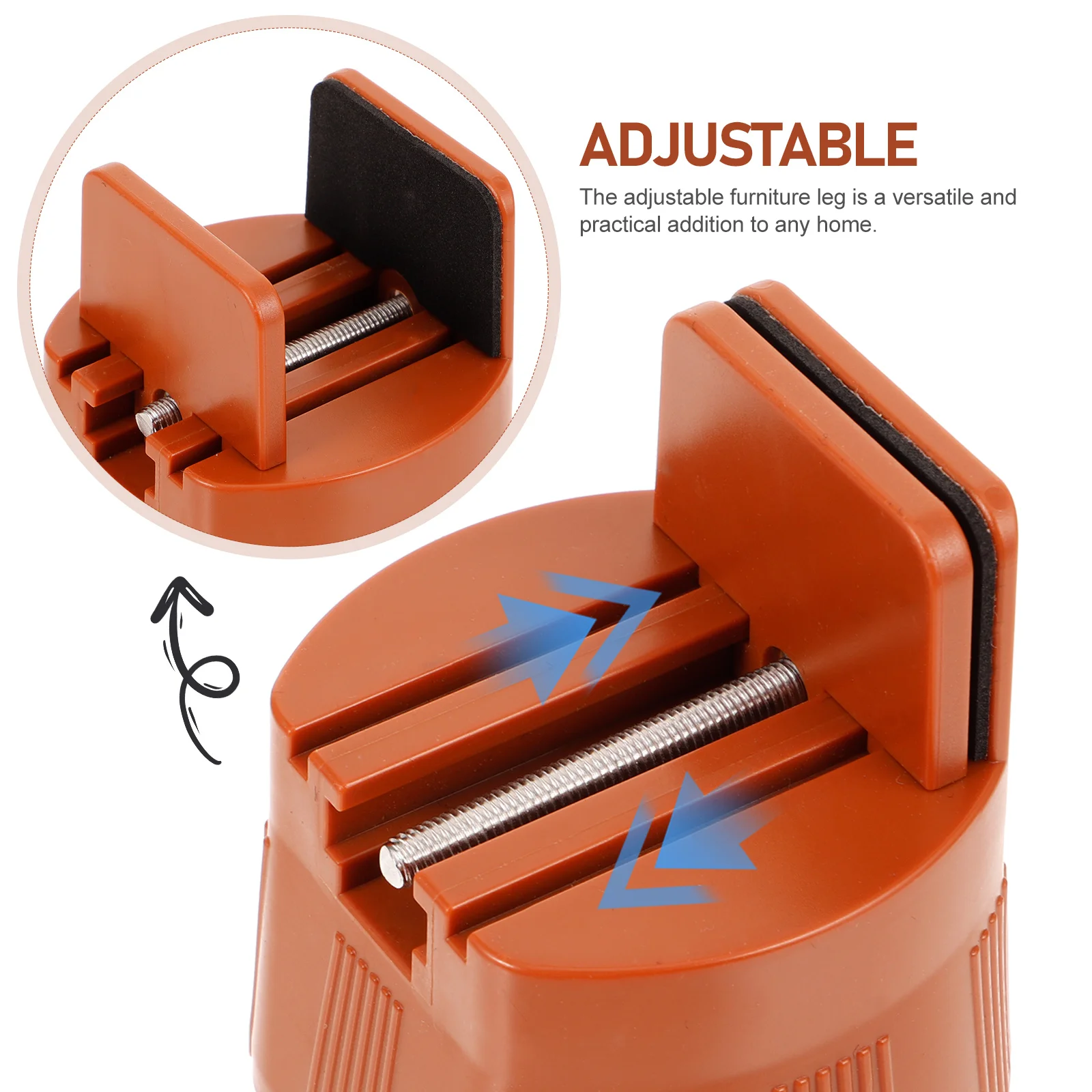 

Adjustable Furniture Feet Levelers Bed Risers Color Metal Plastic Desk Legs Support Stabilizer Blocks Table Lift Height