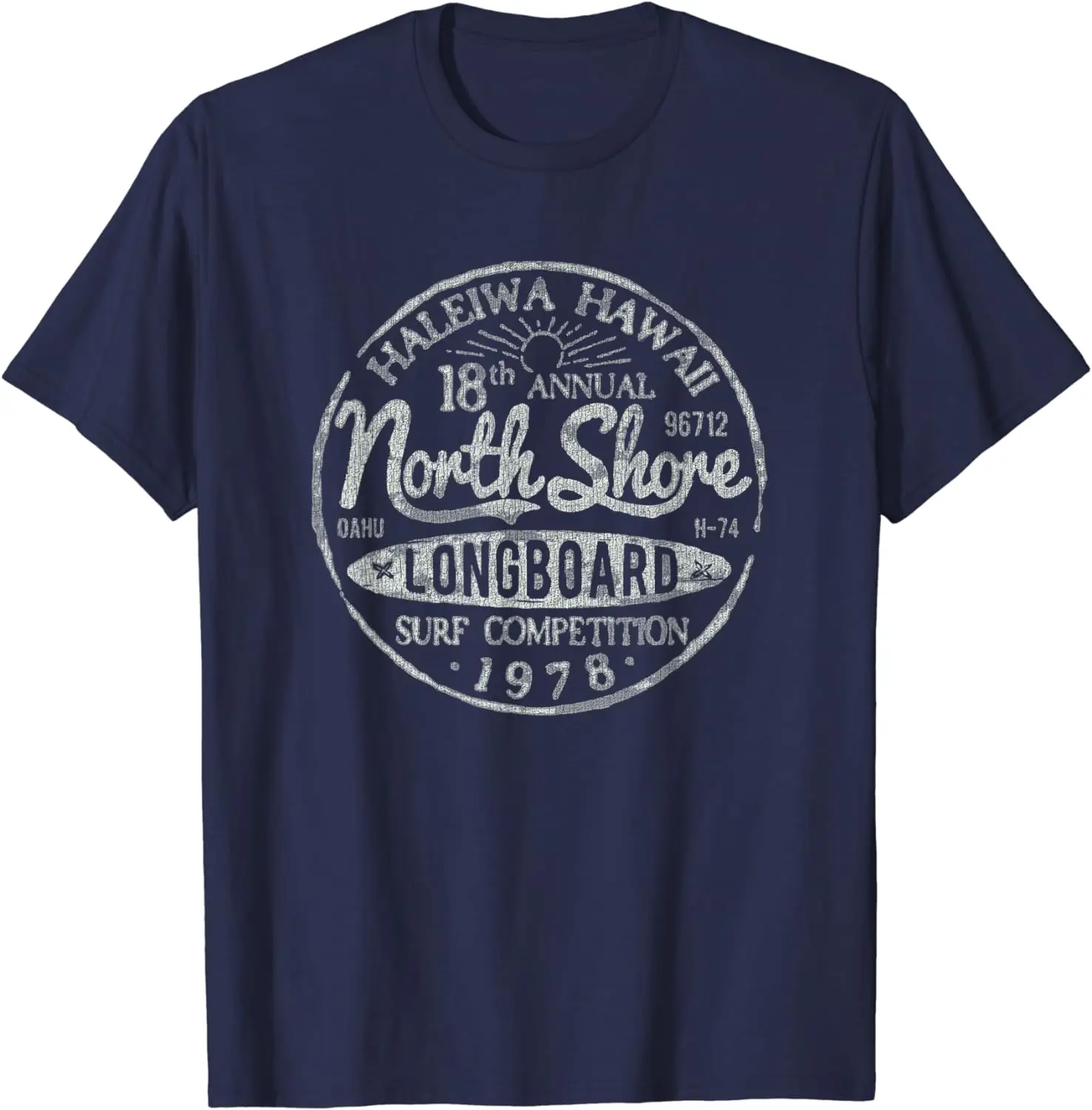 

Long Board North Shore Surf Vintage Hawaii Beach T-Shirt