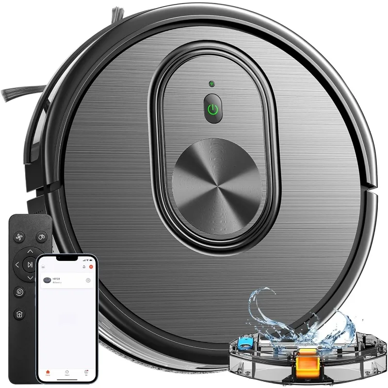 3 in 1 Mopping Robotic Vacuum with Schedule, App/Bluetooth/Remote, Max Suction 1600Pa, Self-Charging Robot Vacuum Cleaner